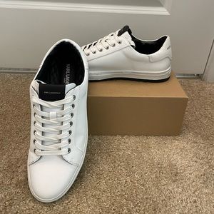 Karl Lagerfeld Leather White Sneakers (Brand New)